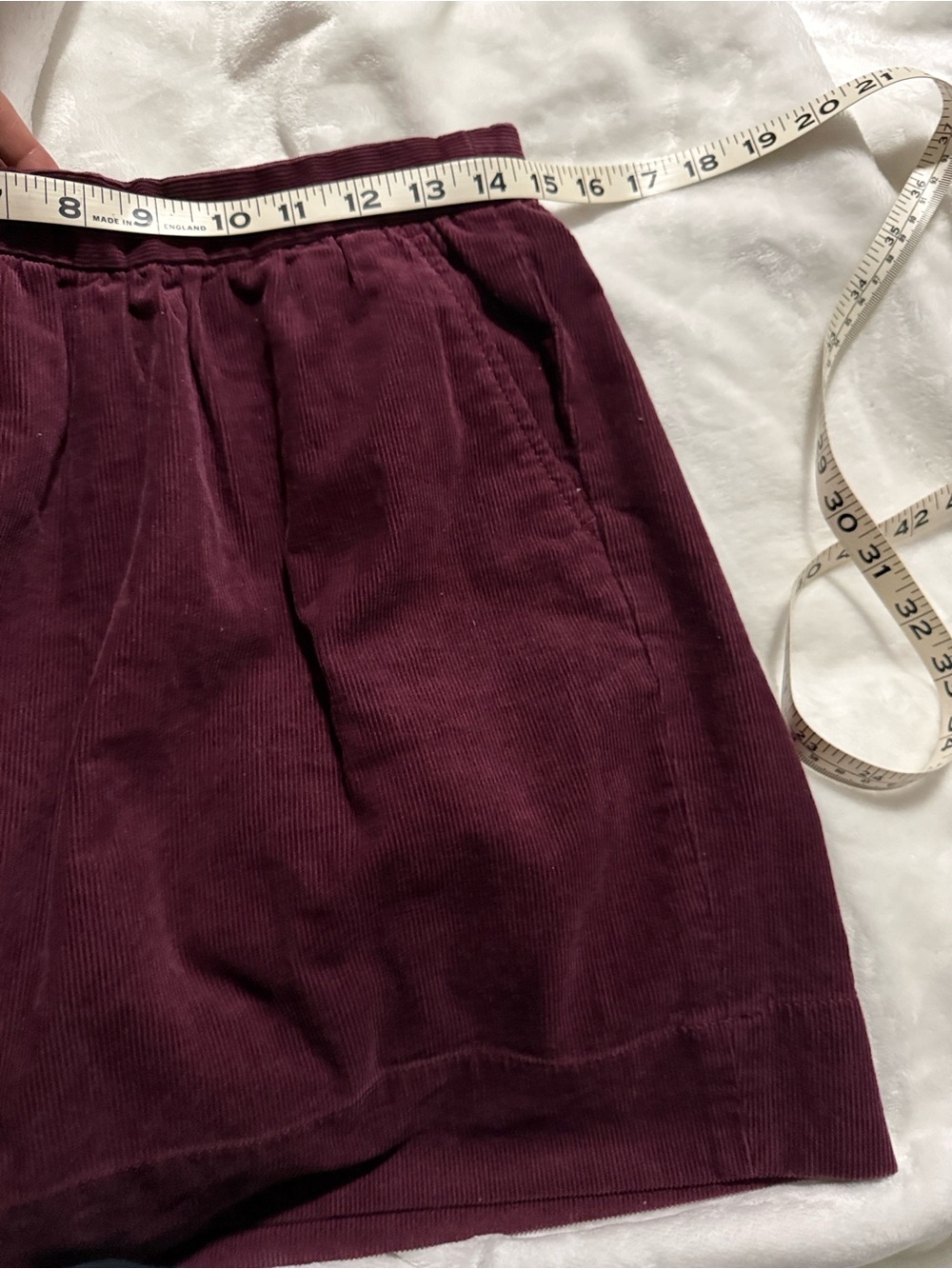 Corduroy Mini Skirt in Deep Burgundy size 14 big girls